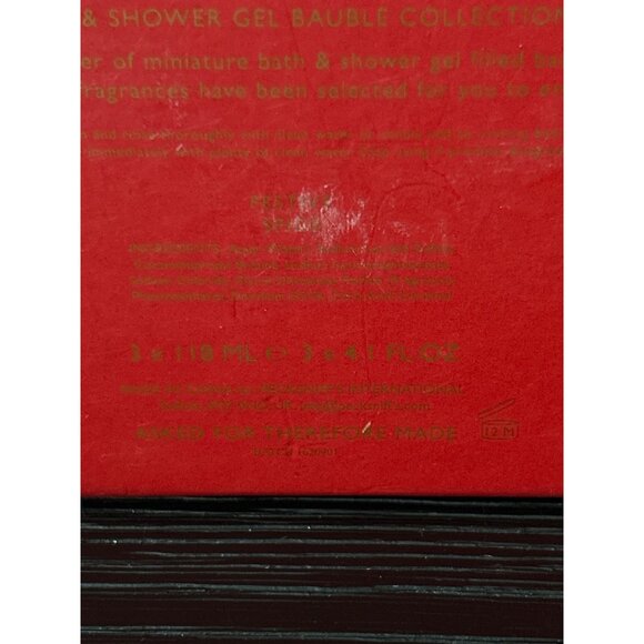 Pecksniffs England Festive Spice Scented Bath & Shower Gel Bauble Collection NIB - Picture 7 of 8